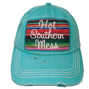 Hot Southern Mess Baseball Cap Blue OS Adjustable Distressed KB ETHOS Vintage